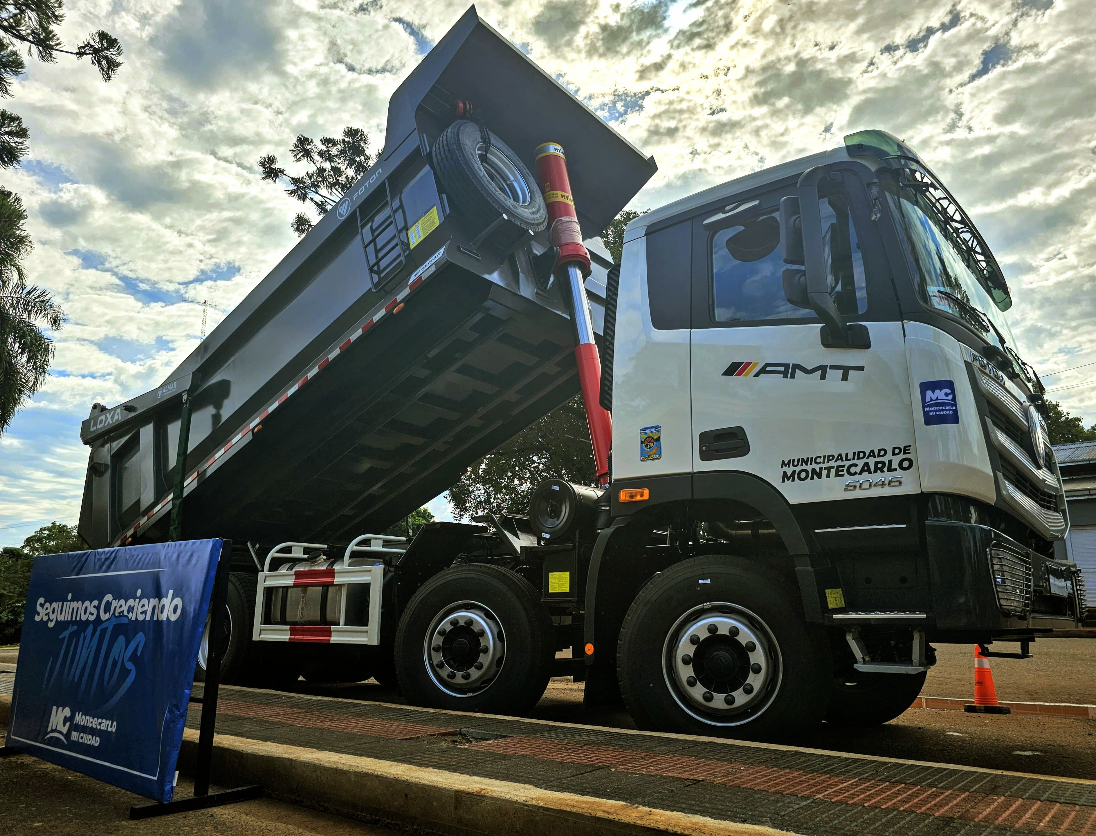 Montecarlo adquirió un camión Auman C 5046 para fortalecer su parque vial